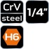 TOPEX Kratki HEX nasadni bit H6, 1/4", 37 mm